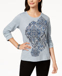 Style & Co. Women's Long-Sleeve Metallic-Graphic S Medallion Trio XL