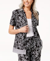 Karen Scott Paisley Parade Shirt Black PL