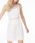 MAISON JULES Womens Drs Star Lace Dress WHITE 10