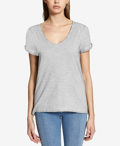 Sage Twist Tee Gray M