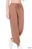 Zenana Women Soft French Terry Jogger Pants with Pockets, Sizes S - XL