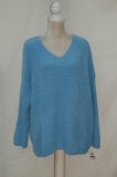 Style & Co. Women's Sweater Vneck Cozy Pullover Blue XL