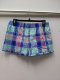 Jenni Plaid Boxer Pajama Shorts Blue Plaid S