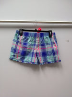 Jenni Plaid Boxer Pajama Shorts Blue Plaid XS