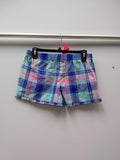 Jenni Plaid Boxer Pajama Shorts Blue Plaid XS