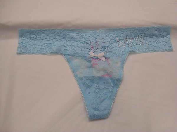 Jenni Bridal Lace Thong Softy Sky Mrs. ONE SIZE