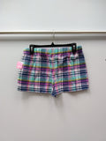 Jenni Cotton Flannel Pajama Shorts Navy Plaid S