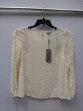 Joseph A Ruffled Top Winter White S