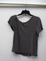 A New Day Women's Top Black Stripes Small