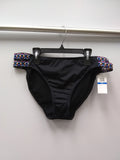 CLEANWATER DOUBLE BANDED SIDE BIKINI BOTTOM BLACK/MULTI XL