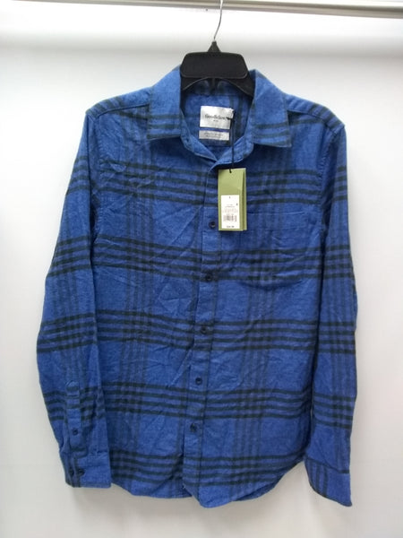 Goodfellow & Co Standard Fit Men's Blue Ribbon Plaid Shirt SMALL