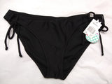 Raisins Women's Hipster Bikini Bottom with Side Ties Black M