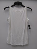 INC International Concepts Petite Boat-Neck Tank Top Bright White PL