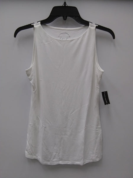 INC International Concepts Petite Boat-Neck Tank Top Bright White PL