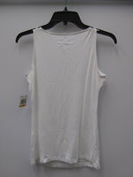 INC International Concepts Petite Boat-Neck Tank Top Bright White PL