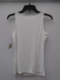 INC International Concepts Petite Boat-Neck Tank Top Bright White PL