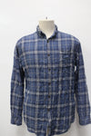 Mix Brands Men's Long Sleeve Flannel Shirt Blue Sizes S-XL- Pre-Owned