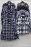 Men's Flannel Plaid Shirt Blue Pre-Owned