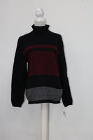 Karen Scott Petite Birdseye Cotton Turtleneck Sweater, Red, PL