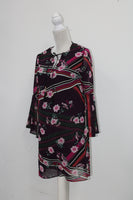 Vince Camuto Long Sleeve Floral Shift Dress PINK 8