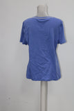 TOMMY HILFIGER LACE VNECK TOP, BLUE, XL