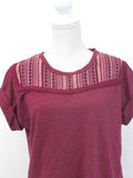 Style & Co. Women's Top Embroidered Short-Sleeve Top Orchard Vine Small