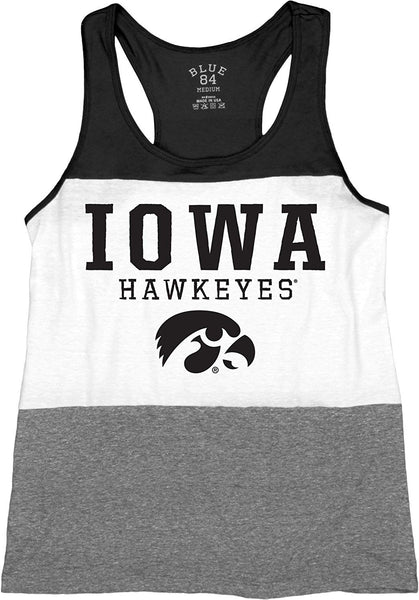 NCAA Vanderbilt Commodores Tri-Blend Panel Iowa Hawkeyes Tank Top, Black, Medium