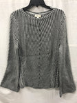 STYLE & CO Sweater Pleated Direct Rib Pullover Med Gray M