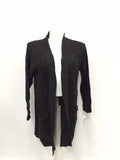 Style & Co. Women's Mixed-Stitch Tweed Duster Cardigan (Deep Black Combo, XL)