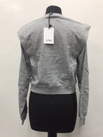 Lini Women Gaby Straight Shoulder Sweatshirt, Gray, M Pre-Owned