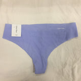 Calvin Klein Women's Invisibles No Panty Line Thong Panty, Periwinkle, Medium