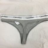 Calvin Klein Women's Modern Cotton Thong Panty, Grey Heather, 1X