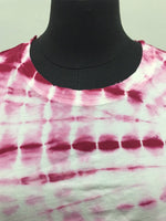 Aqua Women Tie Dye Cropped T-Shirt, Wine, M Pre-Owned