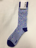 Bar III MEN'S  MINI DOT SOCKS DARK BLUE OSFA REG