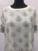 Free People Maybelle Camo-Print T-Shirt Ivory S Pre-Owned