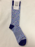 Bar III MEN'S  MINI DOT SOCKS DARK BLUE OSFA REG