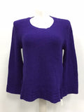 Style & Co. Women's Flare-Sleeve Contrast-Border Sweater (Midnight Iris, XL)