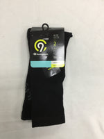 Champion Men Crew Sock, Black, size 6-12 - 2 Pairs