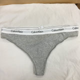 Calvin Klein Women's Modern Cotton Thong Panty, Grey Heather, 3X