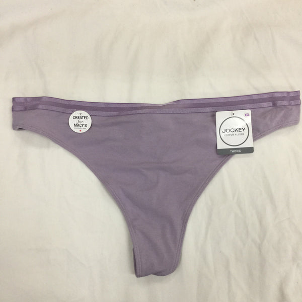 JOCKEY WOMEN COTTON ALLURE STRING THONG, PURPLE, 2XL