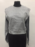 Lini Women Gaby Straight Shoulder Sweatshirt, Gray, M Pre-Owned