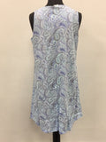 Charter Club Cotton Sleeveless Printed Slee Paisley M