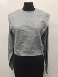 Lini Women Gaby Straight Shoulder Sweatshirt, Gray, XS Pre-Owned