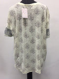 Free People Maybelle Camo-Print T-Shirt Ivory S Pre-Owned