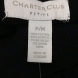 Charter Club Petite Reindeer Graphic Sweate Deep Black Combo PM