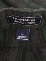 Charter Club Petite Lexington Plaid Straight Deep Black Combo 8P