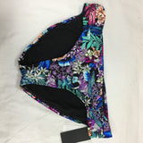 Kenneth Cole Tropical Tendencies Printed Swimwear Bikini Bottom Black Multi L