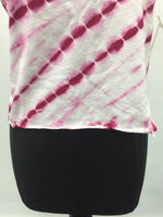 Aqua Women Tie Dye Cropped T-Shirt, Wine, M Pre-Owned