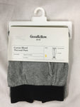 GOODFELLOW MEN'S COTTON BLEND THERMAL PANT BLACK/GREY  S